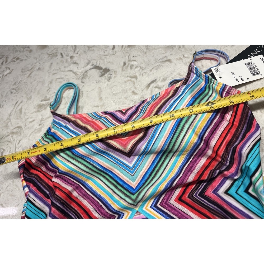 La Blanca Striped Tankini Top Bathing Suit Sz Colorful Sz 6 $99 - Picture 9 of 10